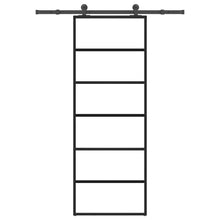 Schuifdeur met beslag 76x205 cm ESG-glas en aluminium