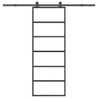 Sliding door with fittings 76x205 cm ESG glass and aluminum