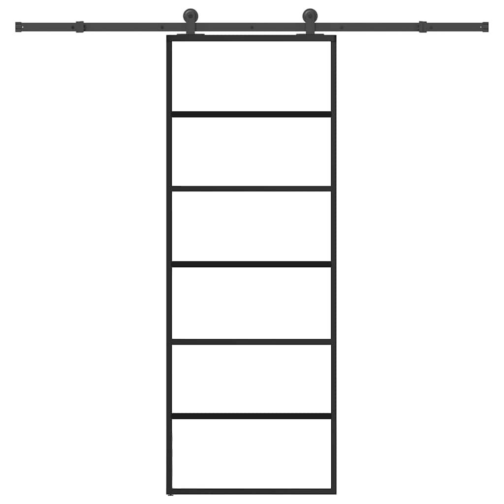 Schuifdeur met beslag 76x205 cm ESG-glas en aluminium