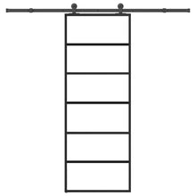 Schuifdeur met beslag 76x205 cm ESG-glas en aluminium