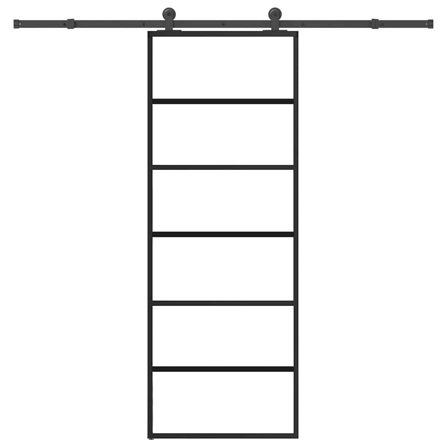 Schuifdeur met beslag 76x205 cm ESG-glas en aluminium