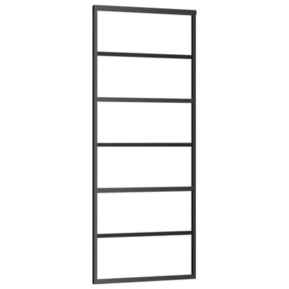 Schuifdeur met beslag 76x205 cm ESG-glas en aluminium