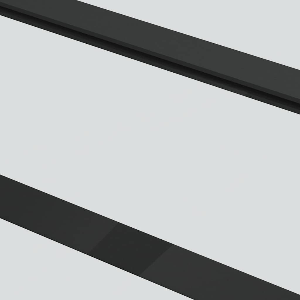 Schuifdeur met beslagset 102x205 cm aluminium en ESG-glas