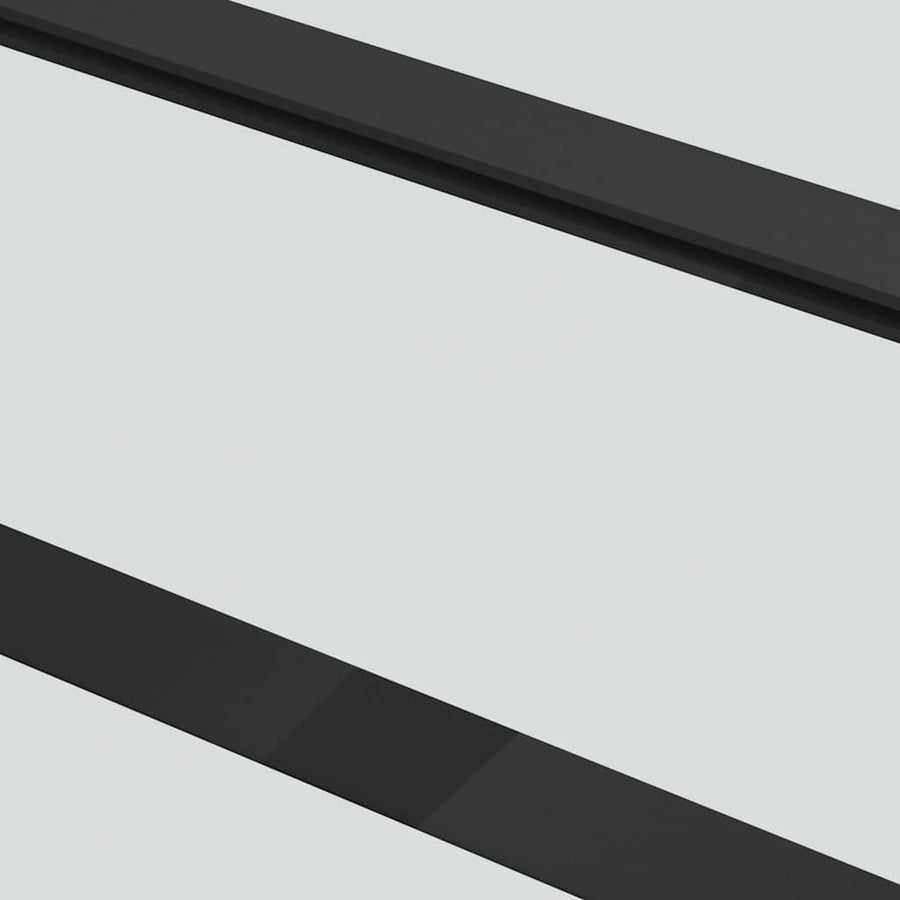 Schuifdeur met beslagset 102x205 cm aluminium en ESG-glas
