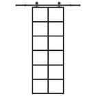 Sliding door with fittings 76x205 cm ESG glass and aluminum