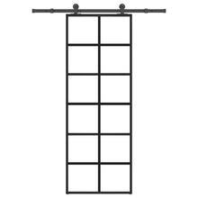 Schuifdeur met beslag 76x205 cm ESG-glas en aluminium