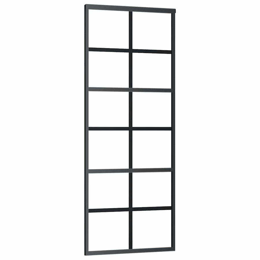 Schuifdeur met beslag 76x205 cm ESG-glas en aluminium