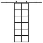 Sliding door with fittings 76x205 cm ESG glass and aluminum