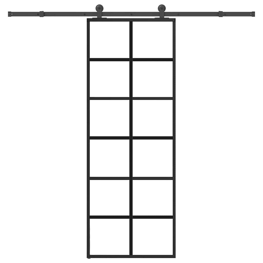 Schuifdeur met beslag 76x205 cm ESG-glas en aluminium