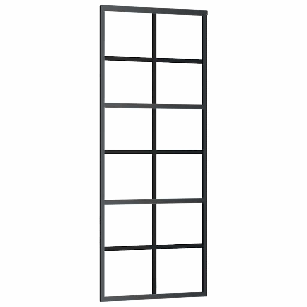 Schuifdeur met beslag 76x205 cm ESG-glas en aluminium