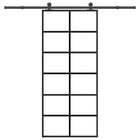 Sliding door with hardware 90x205 cm ESG glass and aluminum