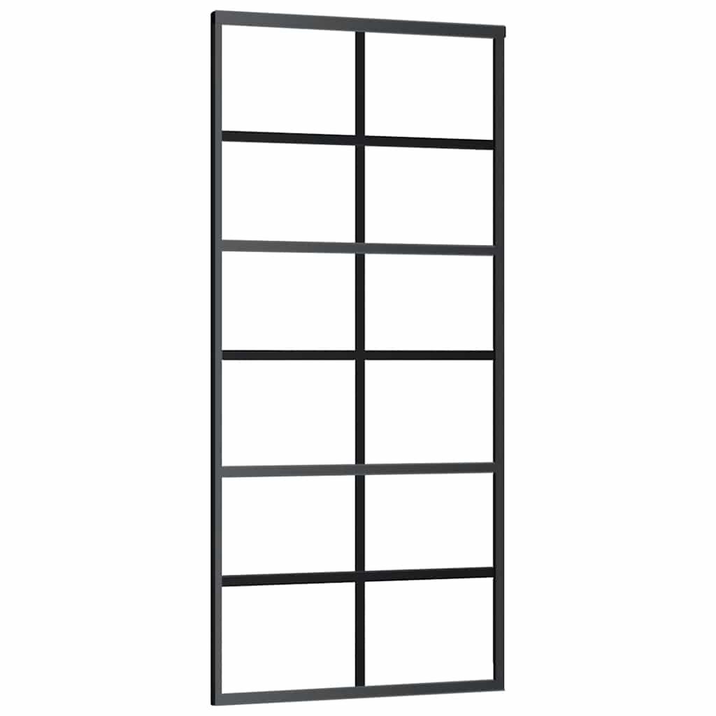 Schuifdeur met beslag 90x205 cm ESG-glas en aluminium