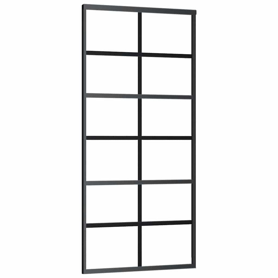 Schuifdeur met beslag 90x205 cm ESG-glas en aluminium