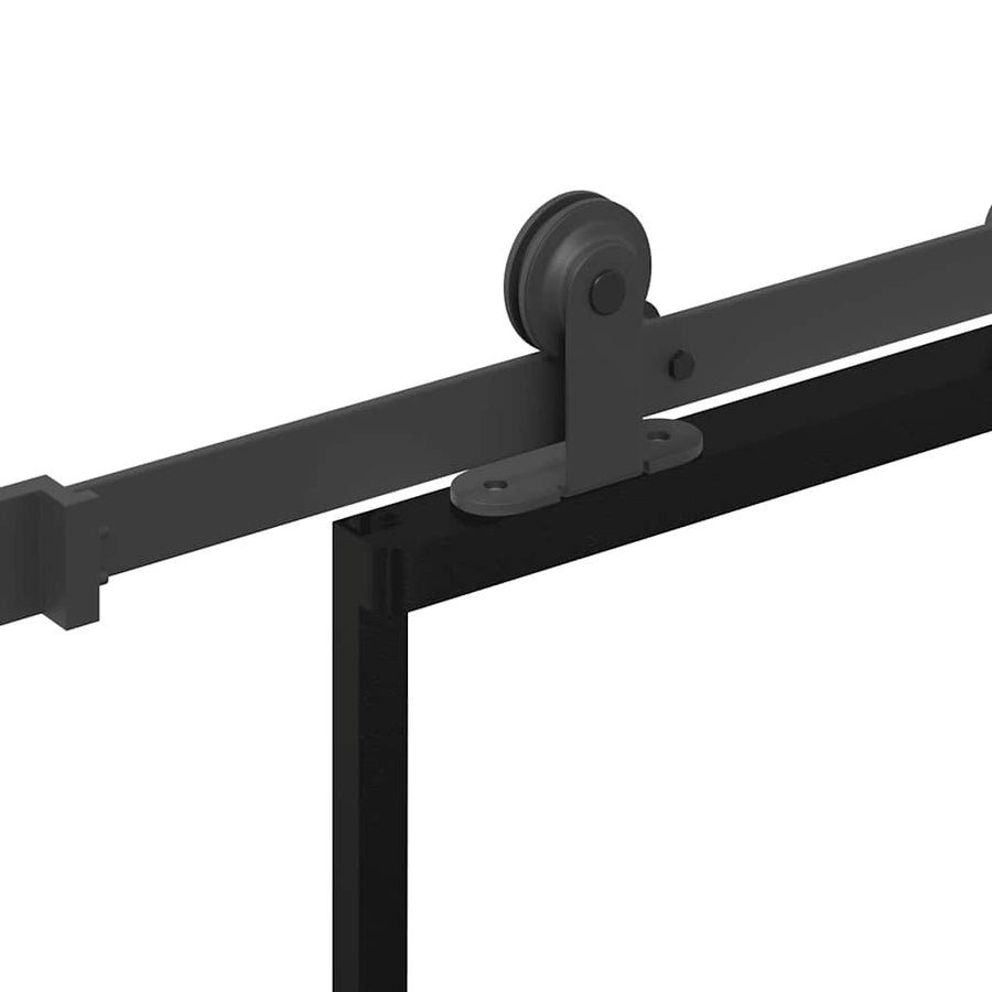Schuifdeur met beslag 90x205 cm ESG-glas en aluminium