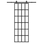 Sliding door with fittings 76x205 cm ESG glass and aluminum