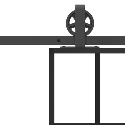 Schuifdeur met beslag 76x205 cm ESG-glas en aluminium