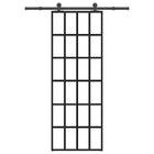 Sliding door with fittings 76x205 cm ESG glass and aluminum