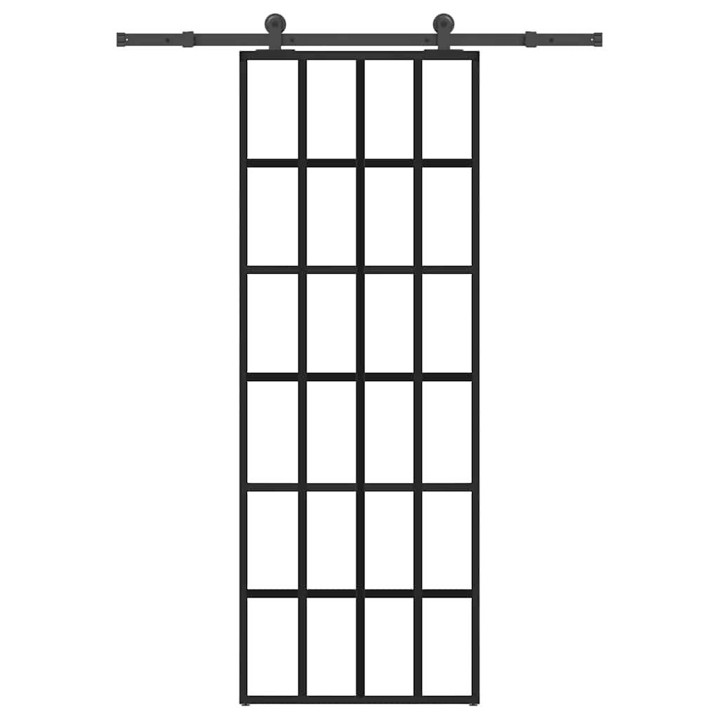 Schuifdeur met beslag 76x205 cm ESG-glas en aluminium
