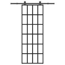 Schuifdeur met beslag 76x205 cm ESG-glas en aluminium
