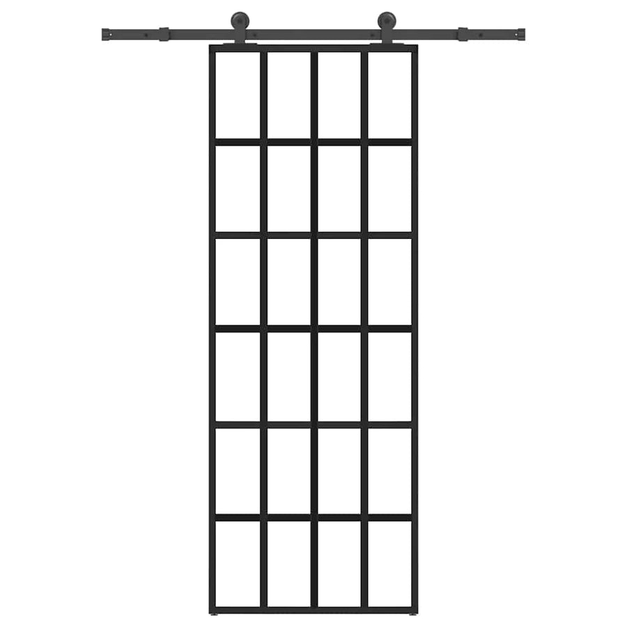 Schuifdeur met beslag 76x205 cm ESG-glas en aluminium