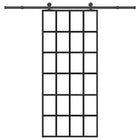 Sliding door with hardware 90x205 cm ESG glass and aluminum