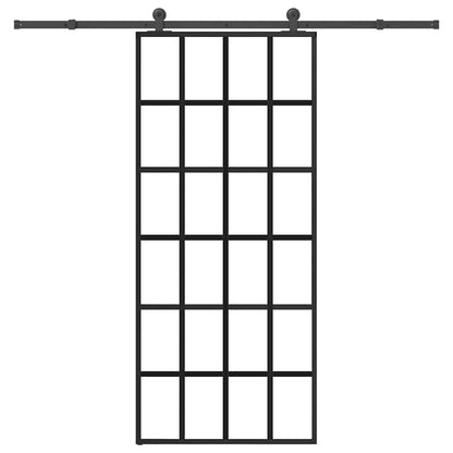 Schuifdeur met beslag 90x205 cm ESG-glas en aluminium