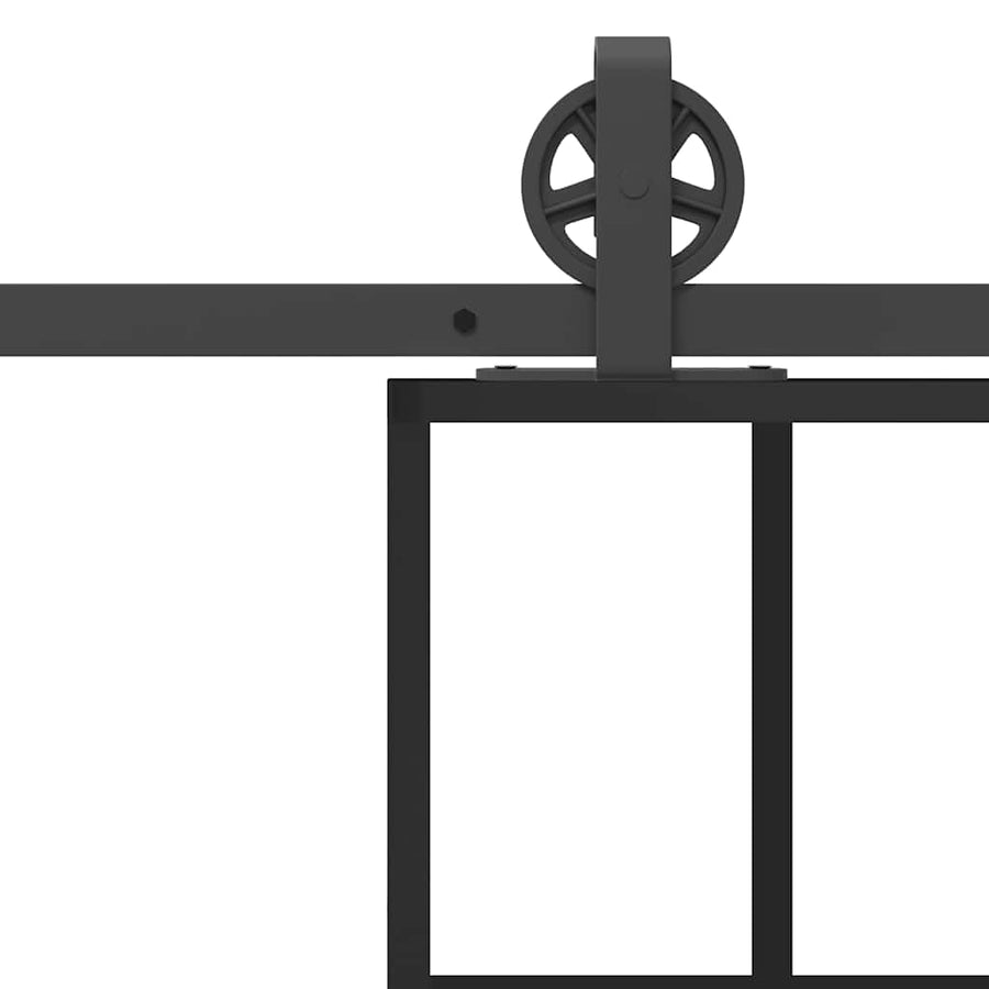 Schuifdeur met beslag 90x205 cm ESG-glas en aluminium