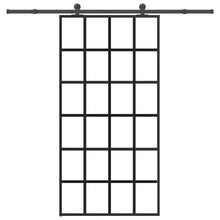 Schuifdeur met beslagset 102x205 cm aluminium en ESG-glas