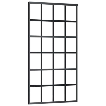 Schuifdeur met beslagset 102x205 cm aluminium en ESG-glas