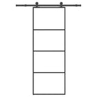 Sliding door with fittings 76x205 cm ESG glass and aluminum