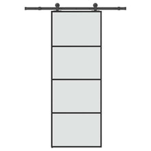 Schuifdeur met beslag 76x205 cm ESG-glas en aluminium