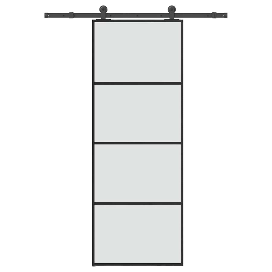 Schuifdeur met beslag 76x205 cm ESG-glas en aluminium
