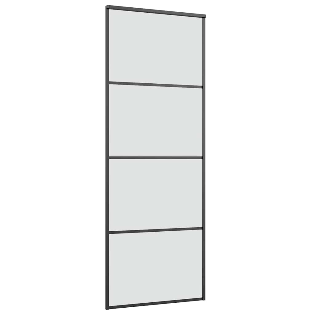 Schuifdeur met beslag 76x205 cm ESG-glas en aluminium