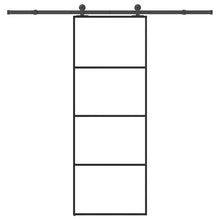 Schuifdeur met beslag 76x205 cm ESG-glas en aluminium