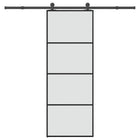 Sliding door with fittings 76x205 cm ESG glass and aluminum