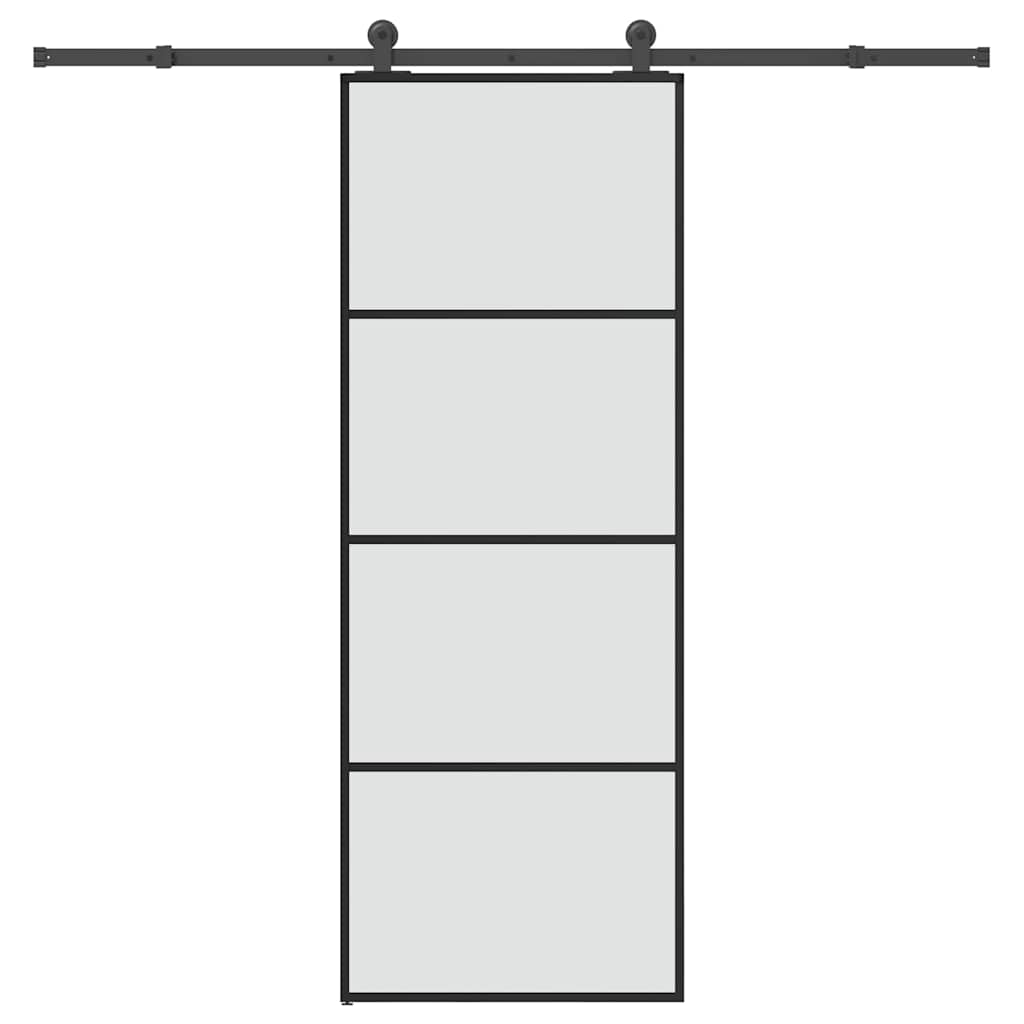 Schuifdeur met beslag 76x205 cm ESG-glas en aluminium