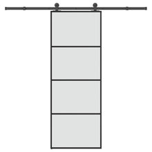 Schuifdeur met beslag 76x205 cm ESG-glas en aluminium