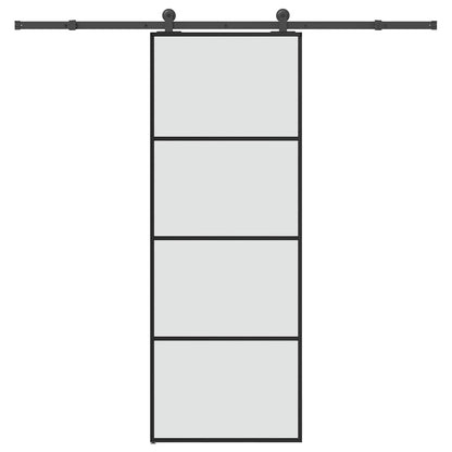 Schuifdeur met beslag 76x205 cm ESG-glas en aluminium