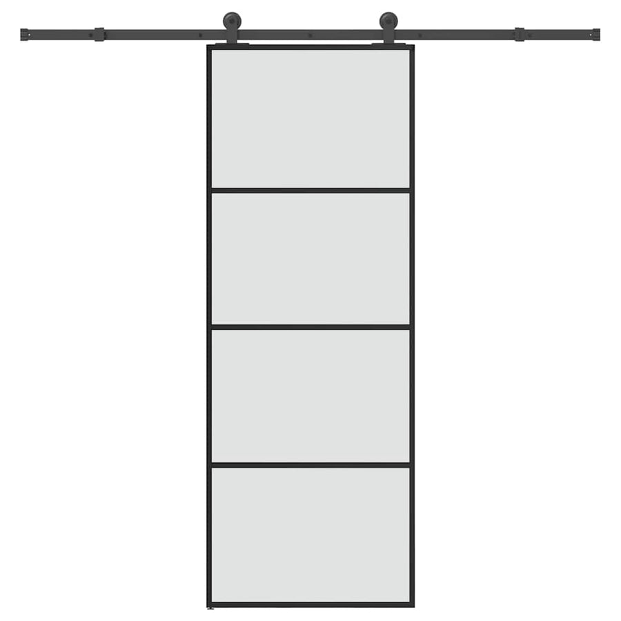 Schuifdeur met beslag 76x205 cm ESG-glas en aluminium