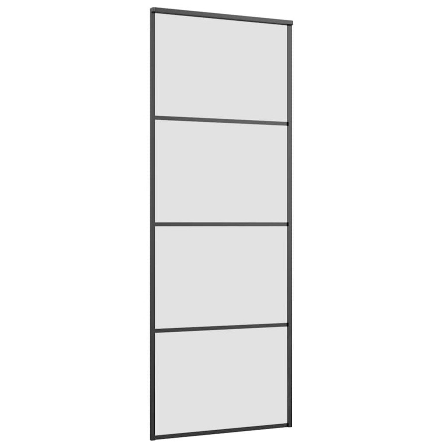Schuifdeur met beslag 76x205 cm ESG-glas en aluminium