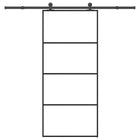 Sliding door with hardware 90x205 cm ESG glass and aluminum