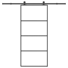 Schuifdeur met beslag 90x205 cm ESG-glas en aluminium