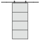 Sliding door with hardware 90x205 cm ESG glass and aluminum