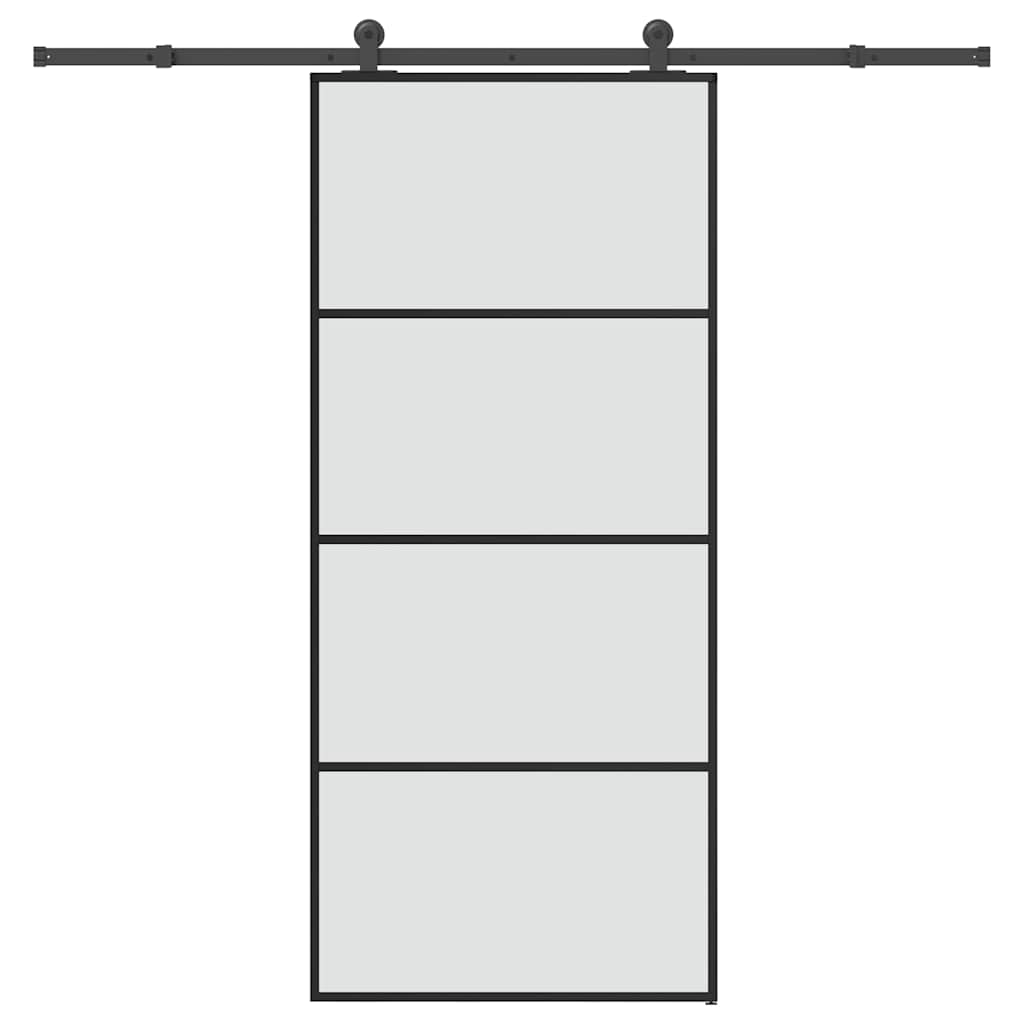 Schuifdeur met beslag 90x205 cm ESG-glas en aluminium
