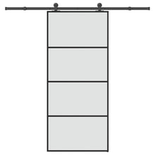 Schuifdeur met beslag 90x205 cm ESG-glas en aluminium