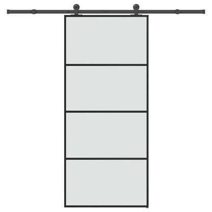 Schuifdeur met beslag 90x205 cm ESG-glas en aluminium