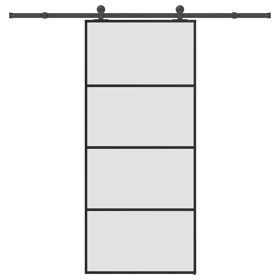 Schuifdeur met beslag 90x205 cm ESG-glas en aluminium