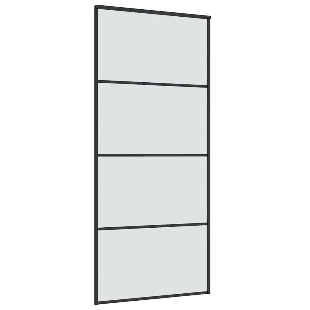 Schuifdeur met beslag 90x205 cm ESG-glas en aluminium