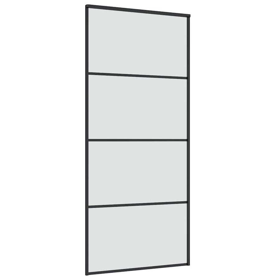 Schuifdeur met beslag 90x205 cm ESG-glas en aluminium