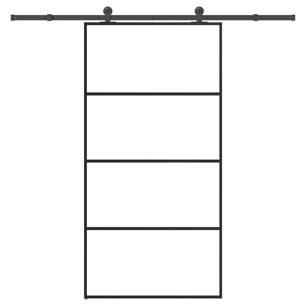 Schuifdeur met beslag 102,5x205 cm ESG-glas en aluminium